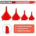 Zpana 4 PCS Car Oil Funnel Set, 4 Sizes Wide Mouth Automotive Gas Funnel for Filling Gasoline, Engine Oil, Multifunctional Vehicle Accessories, Universal for SUV, Truck, Sedan