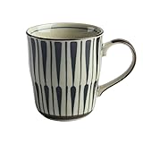Caalio Ceramic Tea Cup Coffee Mug for Office and Home, Japanese Retro Style, Dishwasher and Microwav