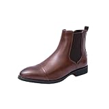 ZCZ Men's Chelsea Boots, Slip-On Leather Ankle Boot...