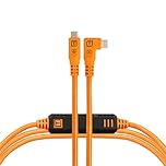 Tether Tools TetherPro Optima 10G USB-C Exclusive Data Transfer, 6’ (1.8m) Straight to Right Angle Cable - Orange