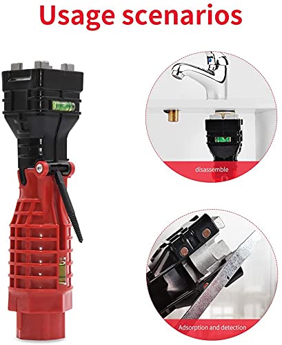 Faucet and Sink Installer, Multi-purpose Sink Installer Tool Wrench, 18 in 1 Wrench Plumbing Tool for Toilet Bowl/Sink/Bathroom/Kitchen Plumbing Repair Installation Hand Tools
