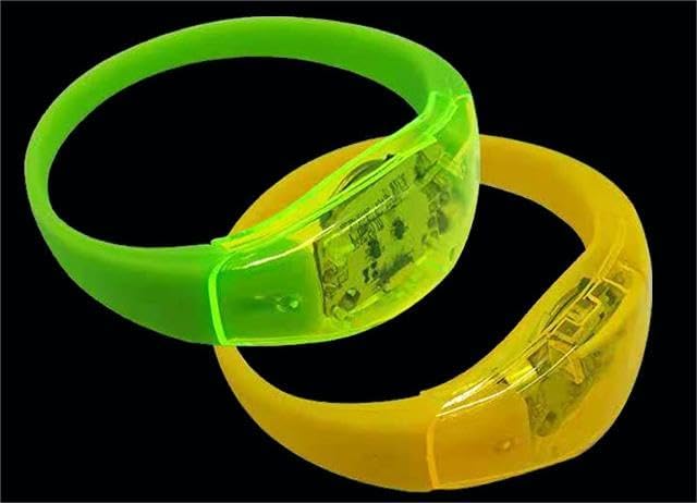 Miniatura 4 de Pulseras que brillan en la oscuridad, pulseras brillantes activadas por música y sonido para niños y adultos con luz estroboscópica LED