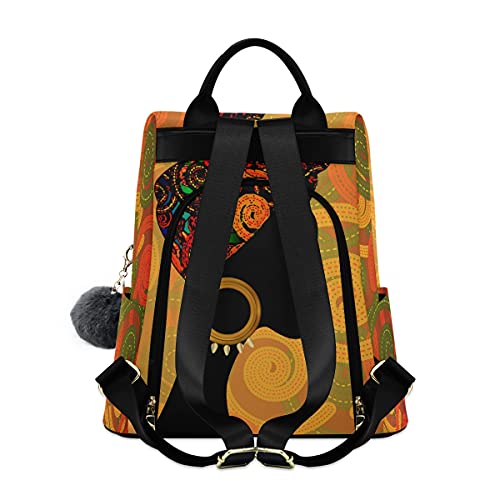 ALAZA Young Black Woman in Turban African Beauty Backpack for Daily Shopping Travel2
