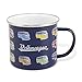 BRISA VW Collection - Volkswagen Combi Bus T1 Camper Van Mug de Café avec revêtement en Émail, Tasse à Thé, Grand gobelet pour la Cuisine, Accessoires de camping/Cadeau/Souvenir (Parade/Bleu)