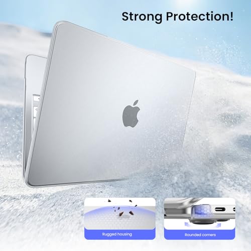 Image of BlueSwan Compatible with 2026 MacBook Neo Case 13-inch with A18 Pro chip A3404, 100% Match Official Color, Sturdy Protective Hard Shell, Ultra-Thin Mac Cover, Transparent, Matte Laptop Skin