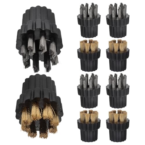 Alipis Cabezal Cepillo Accesorios Para Limpiadores Vapor 10 Cabezales | 10 Cabezales, Colores Surtidos, Tamaño 3.90 X 2.90 X 2.90 cm, Material Cobre Acero Plástico