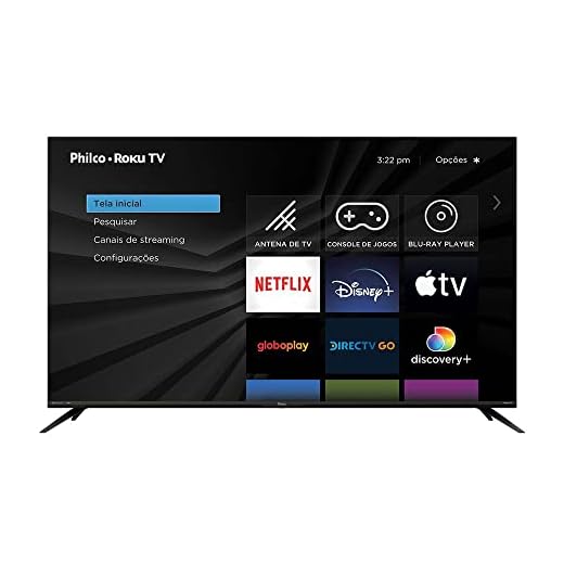 Smart TV LED 50" 4K UHD Philco PTV50G70R2CBBL - Roku, Wifi
