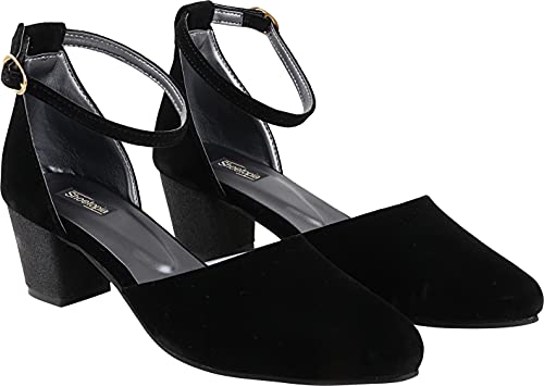 Image of Shoetopia Women's Block Heel Sandals with Ankle Strap | Comfortable Party & Casual Footwear Heels