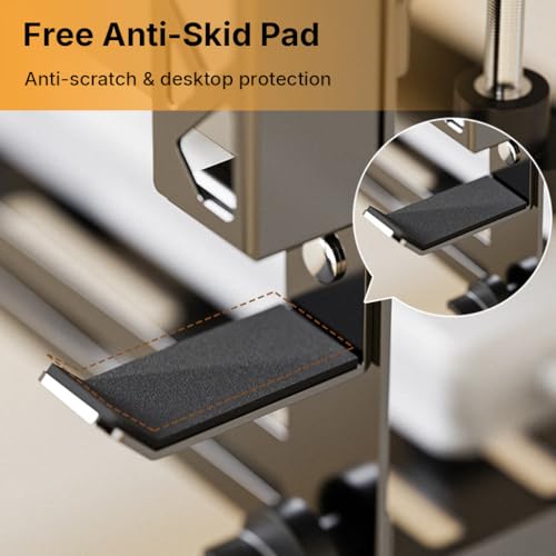 Image of Under Desk Cable Management Tray with 3-in-1 Adjustable Laptop Mount and Headphone Hanger, No-Drill Desk Organizer for Dell HP Lenovo Laptops, Wiring Storage for Home Office Study Spaces