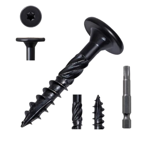 LIONMAX Structural Wood Lag Screws #14 x 1-1/2 Inch, 50PCS, Black