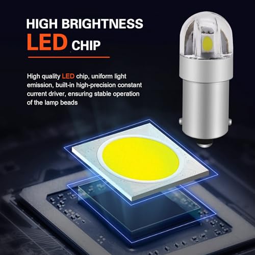 10 unidades LED BA9S 3030-SMD 12V para auto interior miniatura 4
