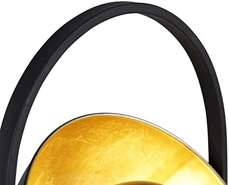 Qazqa QAZQA - Modern Industrieel | Industrie vloerlamp zwart met goud 3-lichts - Emilienne | Woonkamer | Slaapkamer | Keuken - Staal Langwerpig - E27 Geschikt voor LED - Max. 3 x 60 Watt photo 3