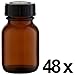 Produktbild 48 x Weithalsflasche 50ml Braunglas inkl. Schraubverschluss mit Dichtungsscheibe *** Weithalsflaschen, Schraubgläser, Weithalsgläser, Braunglasflaschen, Glasdosen, Allzweckgläser, Haushaltsgläser, Weithalsglas, Schraubglas, Allzweckglas, Haushaltsglas ***