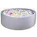 48 Inch Large Foam Ball Pit for Toddlers Children, Soft Round Ball Pool, Ideal Gift for Baby Kids Girls Boys Indoor and Outdoor Game (Balls NOT Included), Large Size, Light Grey