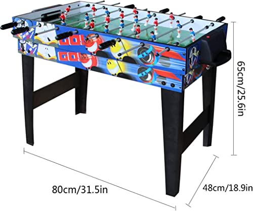 Kakiblin 4 In 1 Multi Combo Game Table Set For Kids, Billiard Pool Table, Tabletop Foosball Table, Kids Hockey Table, Ping Pong Table Tennis With All Accessory, 31.5In, Blue #TOP6