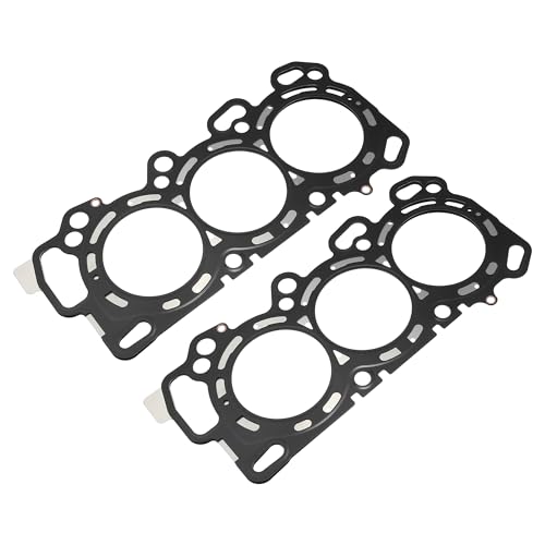 Image of Motoforti Cylinder Head Gasket, Suitable for 3.7L Engine, for Acura MDX Base 3.7L V6 - Gas 2007-2009, Metal, No.12251RYEA01, Silver Tone Black, 2 Pcs