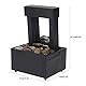 Wakects Indoor Desktop Brunnen Wasserfall,LED-Zimmerspringbrunnen Beleuchteter Wasserfall-Tischbrunnen mit Flussfelsen USB Desktop-Brunnen 16.5 x 11 x 9 cm