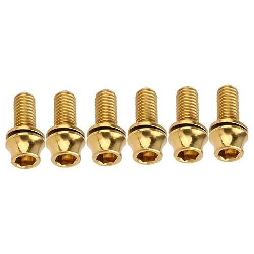 Tornillos de titanio M5 para dirección de bicicleta con empaquetadura juego de 6