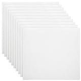 10 PCS Cross Stitch Fabric, White 14 Count Embroidery Canvas Cross Stitch Needlework Cloth for DIY Handicrafts and Embroidery Projects (7.87×7.87 Inch)