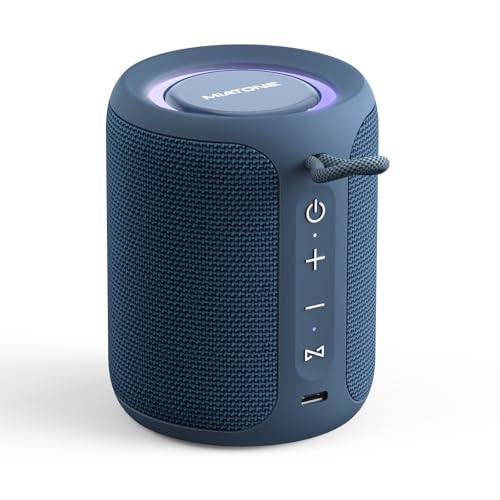 MIATONE Bluetooth スピーカー 360°サウンド IPX7防水 ワイヤレス お風呂 ブルートゥース スピーカー デュアルパッシブラジエーター スマホ パソコン pc テレビ 車載【TWS機能/AUX 接続/マイク内蔵/12時間連続再生】Type-C接続