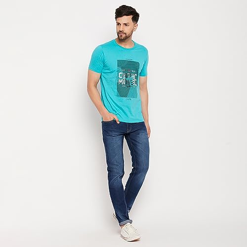 Image of Duke Stardust Men Half Sleeve Cotton T-Shirt (1030 Sea Blue XXL)