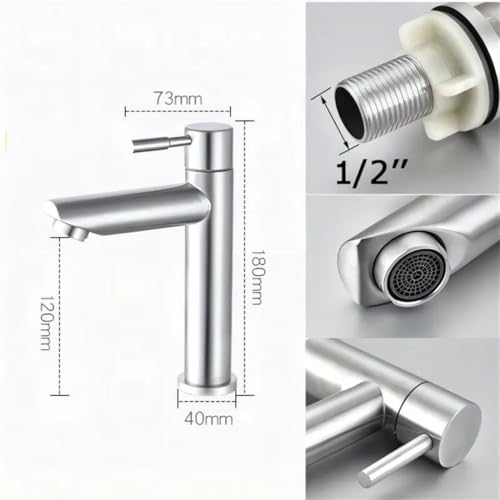 Robinet de lavabo 1/2 pouces à commande unique pour économie d'eau - 5