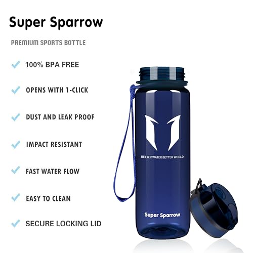 Super Sparrow Sports Water Bottle, 500ml, Non-Toxic BPA Free & Eco-Friendly Tritan Co-Polyester Plastic, for Running Gym - Image 2
