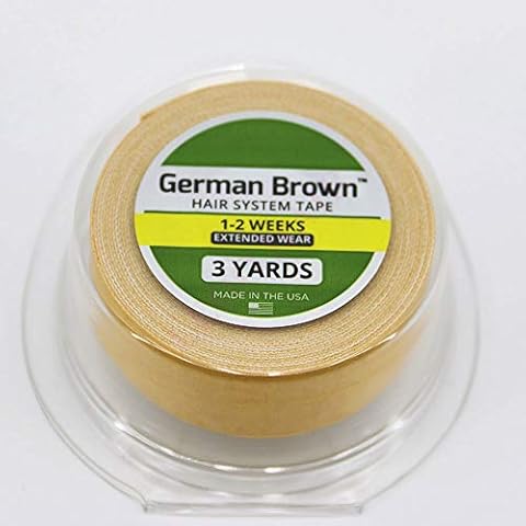 "Brown Liner/Cloth/German Brown" Double Sided Roll Tapes Stickers Adhesive Men Hair System Replacement Toupee Hair Extension Wig Bundles Hair Weave Closure Lace Frontal(3 Yards & 3/4 Inch) Cover