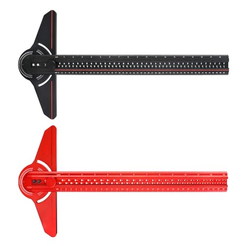 T Ruler Angles Finder Aluminum Marking Line Ruler Multifunctional Protractor for Construction Layout and Measuring Tool - Image 6
