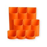 Generisch More Nutrition & ESN I Zerup/Syrup Organizer für 9 Flaschen – Modular erweiterbar – 3D gedruckt I 1 Stück I Diverse Farben I Orange