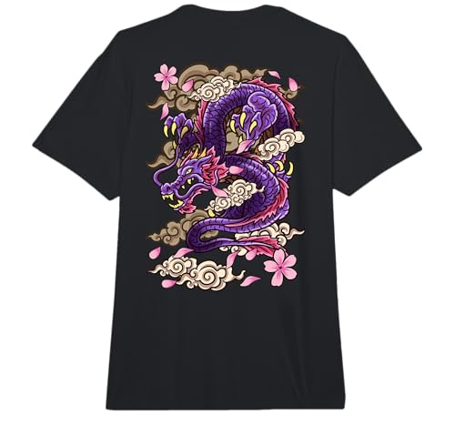 Japanese Aesthetic Dragon Tattoo Cherry Blossom (on Back) Comfort Colors