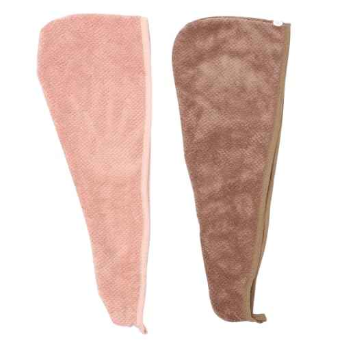 NIYANGLE 2 Piezas Gorro Cabello Seco Piña Kitchen Towels coleteros toalha banho Dry Soon envolturas para secar el Cabello Suave Muy Toalla de Pelo de Mujer Gorro Absorbente Fibra extrafina