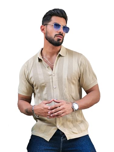 Image of Maniac || Mens || Half Sleeve || Rib Stitch || Flat Knit || Cotton || Shirt