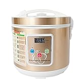 Gran capacidad de 5 litros: este fermentador de ajo negro está equipado con un depósito interior con una capacidad de 6 L y un estante de ajo de acero inoxidable dividido integrado de aprox. 2 kg de ajo en una fermentación.