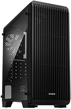 Zalman S2 ATX Mid Tower Computer PC Case, Full Acrylic Clear Side Panel, 3X Pre-Installed 120mm Case Fans, Front Panel Mesh Design (Acrylic - 3 Fan)