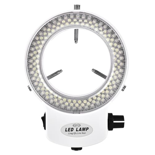 Image of Microscope Light LED 144 LED Adjustable Brightness for Stereo Microscope Camera (White)