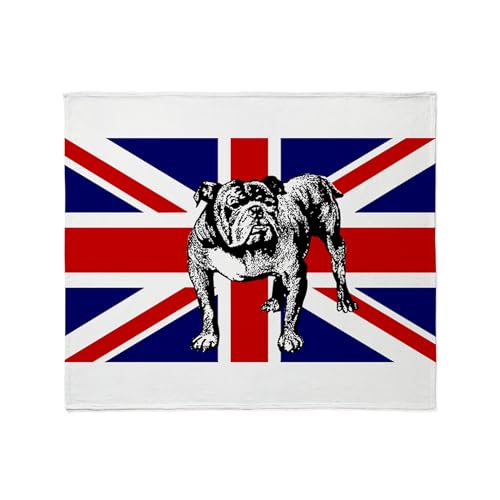 CafePress British Bulldog Flag Throw Blanket Super Soft Fleece Plush Throw Blanket
