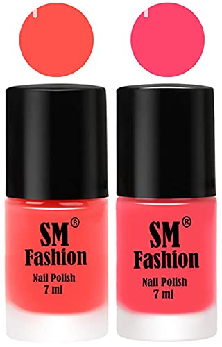 Image of Long Lasting Nail Polish | Nail Paint Combo 7 ml Each) - Set of 2 Baby Pink-Pink