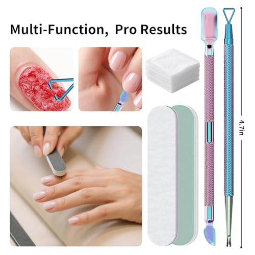 Eunoeya Gel Nail Polish Remover, Quick Gel Polish Remover Acetone-Free, No Soak Needed, Works in 3-5 Mins. Safe for Natural Nails, Includes Tools, 15ml for Home DIY Use — view 6