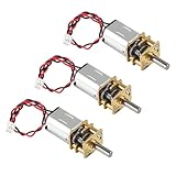 Coliao 3pcs DC 3V-6V Mini Micro N20 Gear Motor DC Motors Slow Speed Full Metal Gearbox Reduction Motor for DIY RC Toys Robort Smart Car