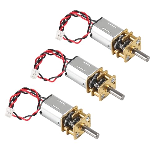 Coliao 3pcs DC 3V-6V Mini Micro N20 Gear Motor DC Motors Slow Speed Full Metal Gearbox Reduction Motor for DIY RC Toys Robort Smart Car