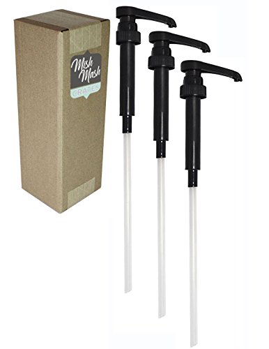 Black Syrup Pump for 750mL (25.4oz) Bottles, Pack of 3 (Compatible with Torani, Tate and Lyle)