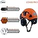 LOHASPRO Arborist Forestry Helmet Safety Hard Hat with Visor and Ear Muffs for Tree Service Logging Cutting Wood Chainsaw Helmet Garden Work Mowing(P91 Orange+Smoked Visor+Earmuff)