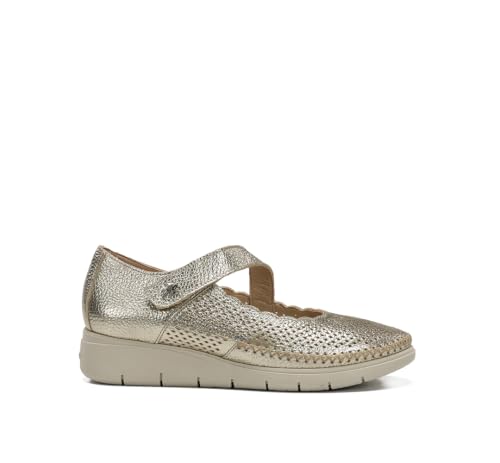 Fluchos F2423 FLUVIA en platino con suela ligera y ajuste de velcro