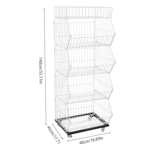 Estante de mercado de 48x45x140 cm para optimizar fruterías y comercios 6