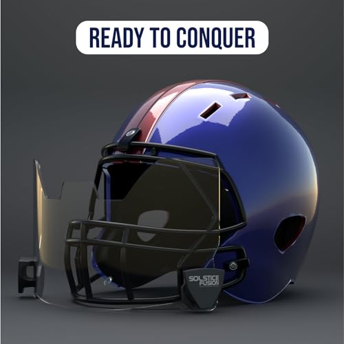 Football Visor for Helmet with Anti-Fog Clear Shield, Scratch-Resistant, UV Block Youth Football Visor Includes 6 Stickers, Carrying Pouch, Visor Clips, Universal Fit for All Helmets - Thumbnail 6