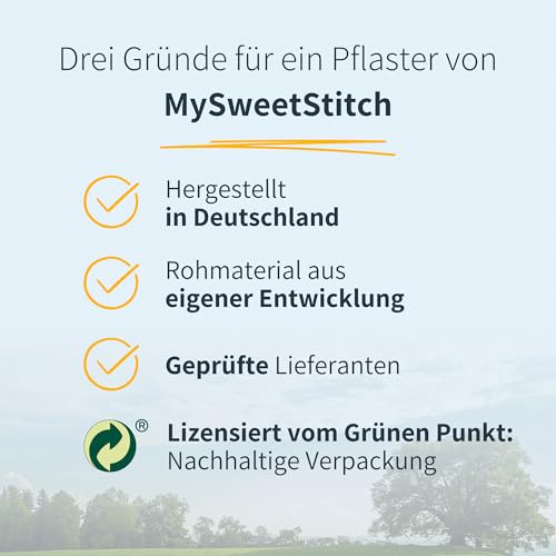 MySweetStitch - Simplera Overpatch Square 10x Fixierpflaster eckig, extra starker Halt über dem Sensor, wasserfest & hautfreundlich, hypoallergen, Made in Germany, Beige
