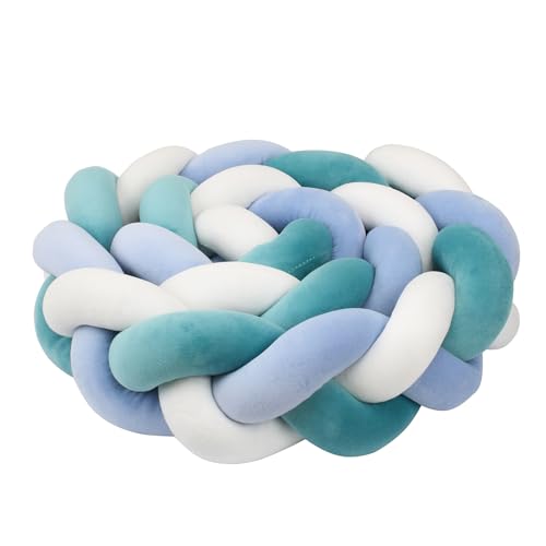 IIQI Tejida Almohada Decorativa, Suave CojíN Para la Decoración la habitacion Anudada Cojines (A36 Lake Blue Purple,450cm)