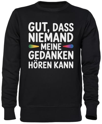Sweat-shirt noir unisexe col rond imprimé message humour en coton