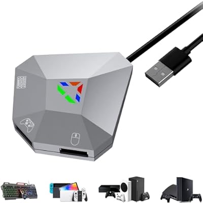 Megadream Keyboard and Mouse Adapter for Switch, Xbox Series S/X, Xbox One, PS4/PS3, Switch Keyboard Mouse Converter Support Mouses Sensitivity/Aim Speed/Dead Zone Adjustment,Plug and Play